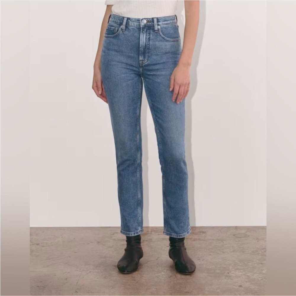 Everlane The Original Cheeky Crop Jean Woman 28 Blue Streetwear Preppy Organic